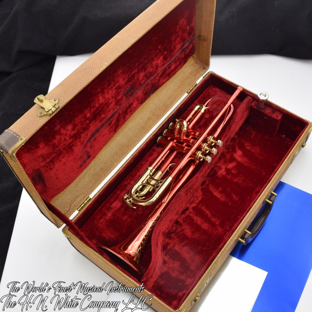 1950 Vintage King H. N. White Liberty Trumpet Player Red SN
