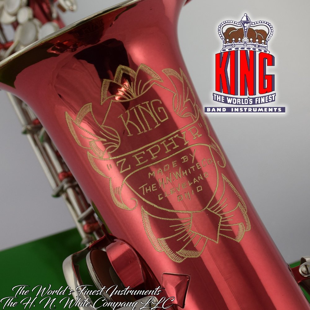 1954 Vintage King H. N. White Zephyr Eb Alto Saxophone Super Red
