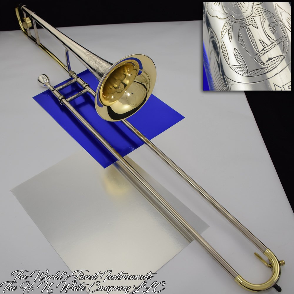 1940 Vintage King H. N. White 2B Silver Tone Trombone SN