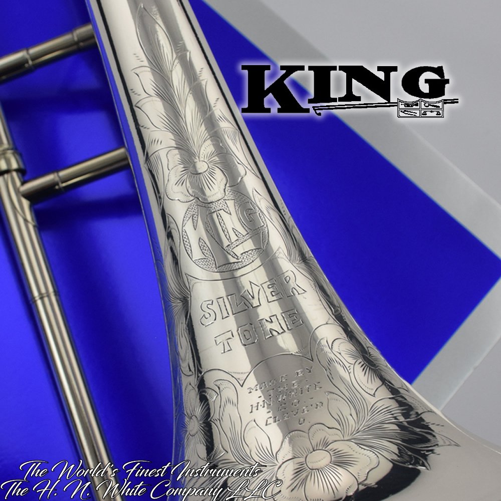 1940 Vintage King H. N. White 2B Silver Tone Trombone SN