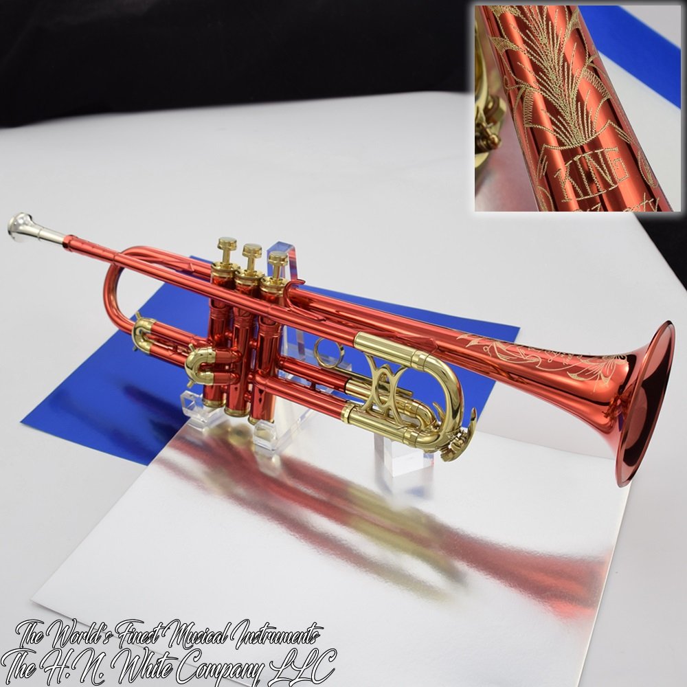 1950 Vintage King H. N. White Liberty Trumpet Player Red SN