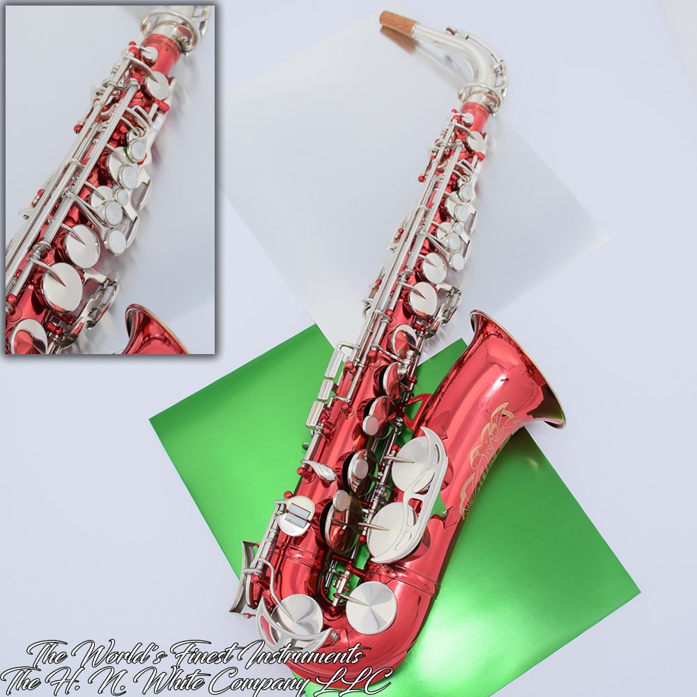 クイーンズヘナ　レッド 1954 Vintage King H. N. White Zephyr Eb Alto Saxophone Super Red